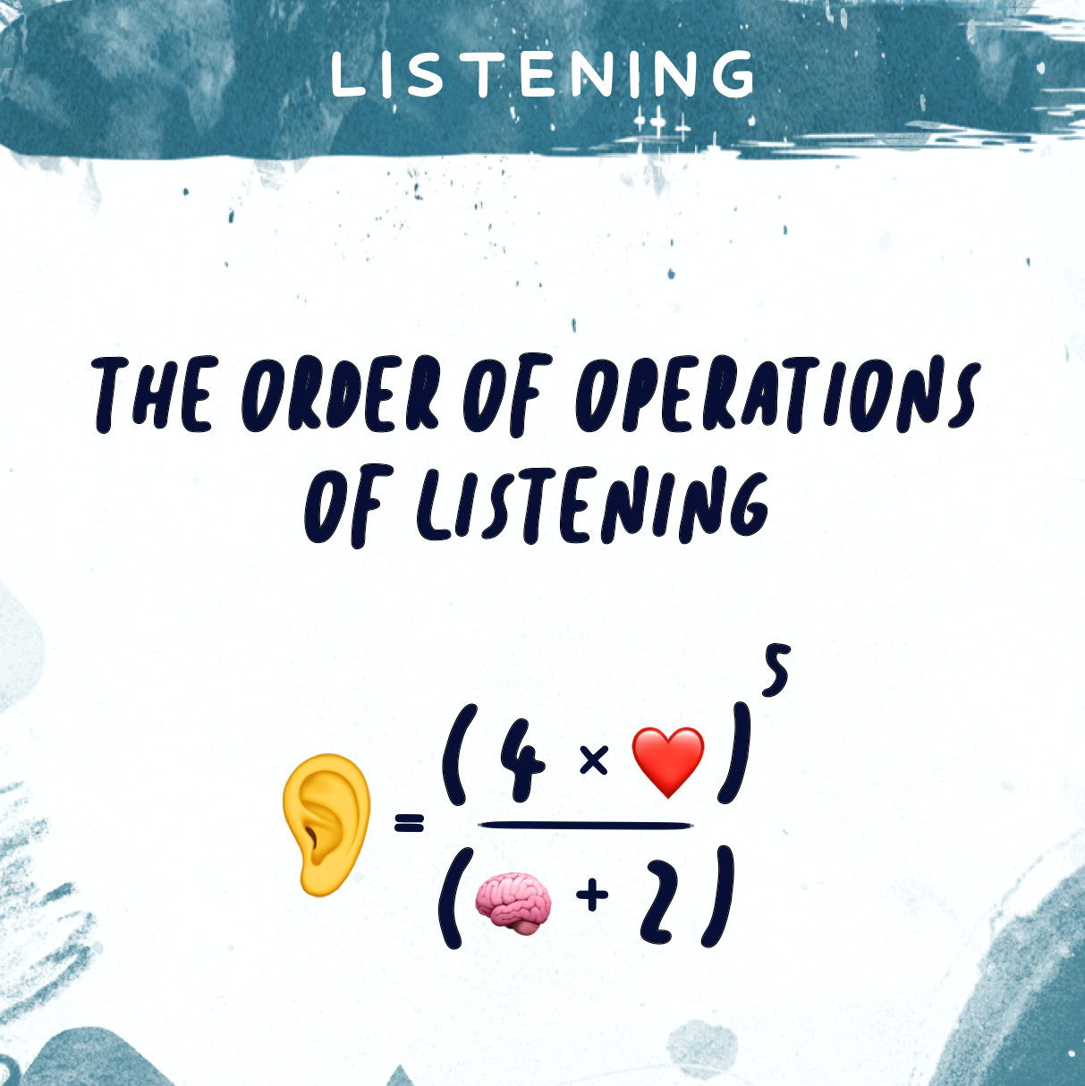 The Order of Operations of Listening